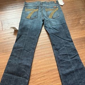 7 for all mankind women’s dojo jeans. Orange 7 pockets. New with tags.